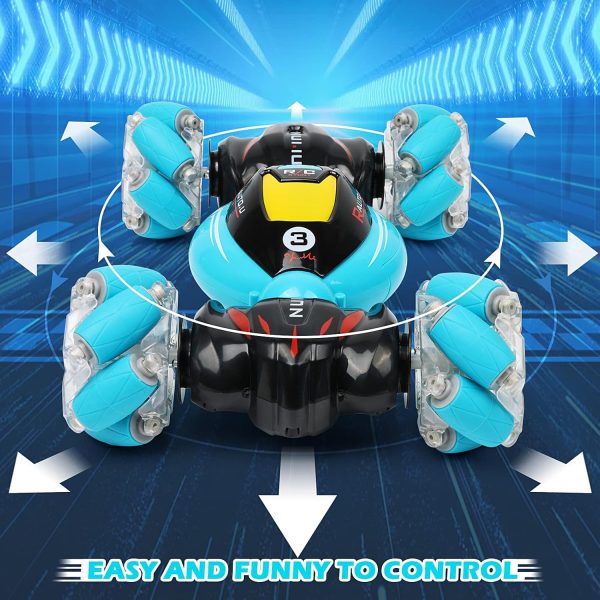 DDAI RC Cars Gesture Sensing Stunt Car - Best Gifts for Boys 6-12 Year Old 360° Rotating 4WD Remote Control Transform 2.4Ghz Hand Controlled Car Birthday Presents for Kids Age 7 8 9 10 11 yr - Image 3