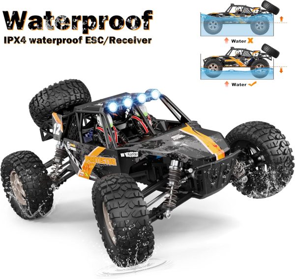 HAIBOXING Remote Control Car,1:12 Scale 4x4 RC Cars Protector 38+ KM/H Speed, 2.4G All-Terrain Off-Road Truck Toy Gifts for Boys and Adults Included Two Rechargeable Batteries Provide 40+ Min Playtime - Image 5