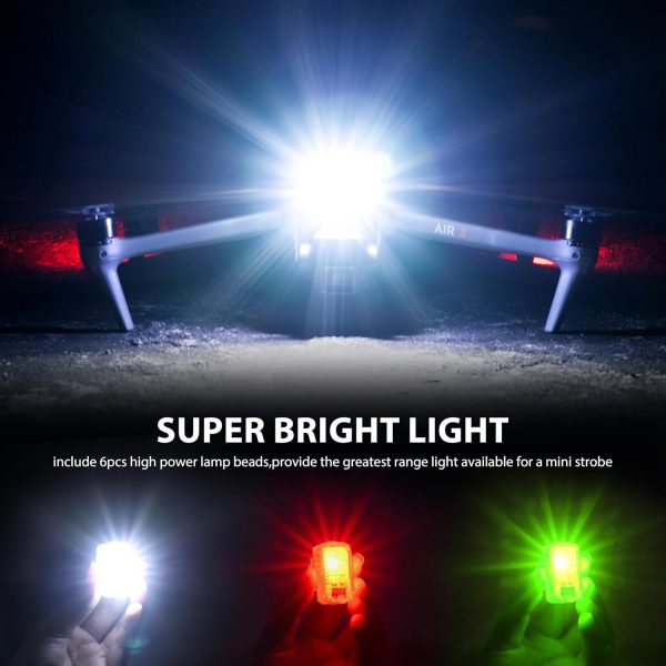 STARTRC Drone Strobe Light, Anti Collision Light, Rechargable Flash Led Lamp Light for FAA Drone Night Flying, Fits for DJI Neo,Mini 4 Pro, Avata 2,Mini 4k,Air 3S and All RC Drones Accessory(2pc) - Image 3