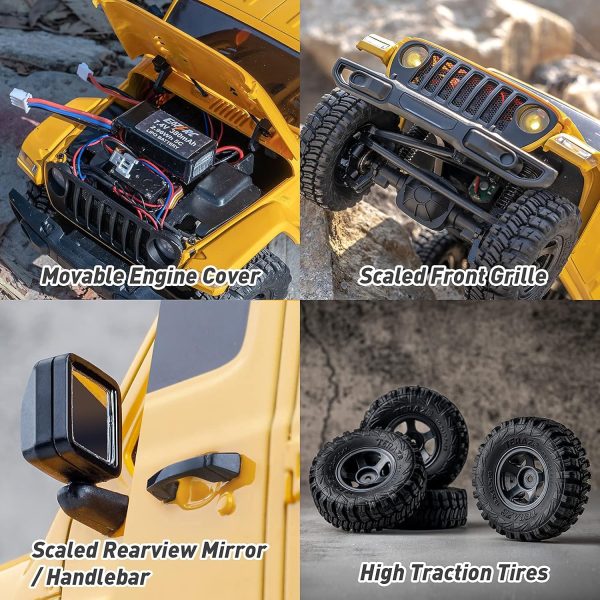 WOWRC 1/18 RC Crawler, Mini RC Rock Crawler for Adults, 2.4GHz 4WD RC Cars with Battery Charger (Arizona) - Image 5