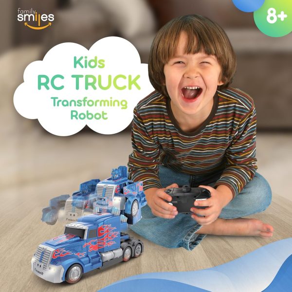 Kids Transforming Robot RC Truck Toys for Boys Ages 8-13 Years Remote Control Car Gift - Image 5