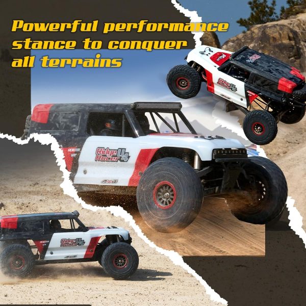 Rochobby Ford Bronco 1/7 Ridge Racer U4 RC Crawler, 2.4Ghz 5 Channel 4WD Brushless RC Truck, Fast Speed Desert Buggy 80km/h, RC Rock Crawler for Adults (Red) - Image 8