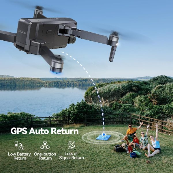 Ruko F11GIM2 Drones with Camera for Adults 4K, 64Mins Flight Time, Gimbal & EIS 4K Camera, 9842ft Digital video Transmission, GPS Auto-return Professional Quadcopter, Level 6 Wind Resistance - Image 9