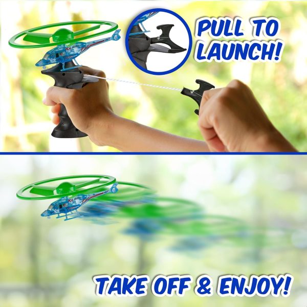 Light Up Ripcord Helicopters, 2 Pack – Fun Flying Toys for Kids with Flashing LED Lights, Perfect for Indoor and Outdoor Play, Great Gift Idea for Boys and Girls! - Image 6