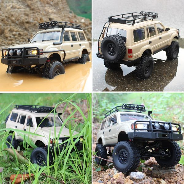 Remote Control Truck for LC80 Model, Rc Truck 4WD SUV RC Rock Crawler 4x4 Off Road Vehicle Car with Snorkel Hood&Luggage Rack Kids Hobby Toy RC Crawler - Image 4