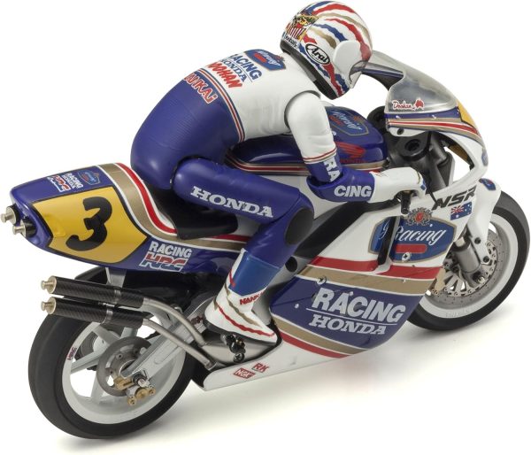 Kyosho Honda NSR500 Hanging-On Rider RC Motorcycle Kit 1:8-scale - Image 3