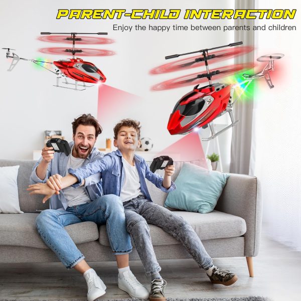 Remote Control Helicopter for Kids,Altitude Hold RC Helicopters with Gyro & LED Light,2.4GHz Radio Controlled Aircraft Indoor Toy with 3.5 Channel,High&Low Speed,Gift for Boys Adults Beginner - Image 3