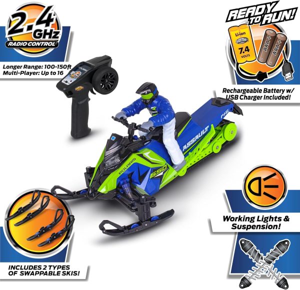 NKOK 2.4GHz Polaris® RC (RTR) Switchback Assault (Green w/Blue) - Image 4