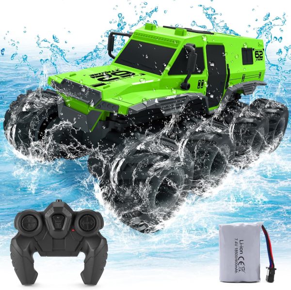 RC Trucks 8WD Offroad Waterproof,50Mins Playing Time Battery,1: 12 Large Remote Control Monster Truck for Boys Girls,Amphibious Gift Toy for Kids Age 6 7 8 9 10 11 - Image 2