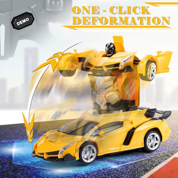 Dolanus Remote Control Car - Transform Robot RC Cars Contains All Batteries: One-Button Deformation and 360 Degree Rotating Drifting, Present Christmas Birthday Gift for Boys/Girls - Image 8