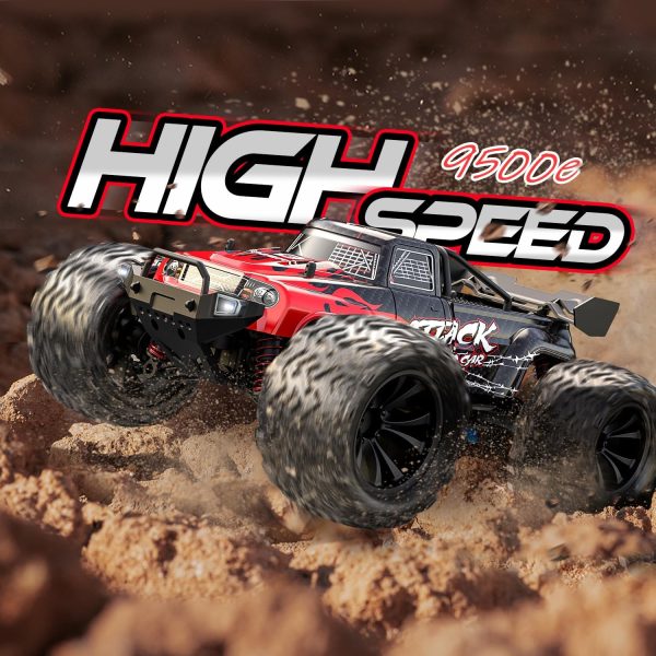 DEERC 9500E 1:16 Scale All Terrain RC Car, 4x4 High Speed 40 KPH RC Truck, 2.4Ghz Remote Control Truck with 2 Batteries, Off-Road Monster Truck for Adults Kids - Image 8