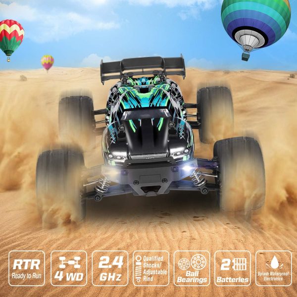 HAIBOXING RC Cars Hailstorm, 36+KM/H High Speed 4WD 1:18 Scale Waterproof Truggy Remote Control Off Road Monster Truck with Two Rechargeable Batteries, All Terrain Toys for Kids and Adult - Image 6