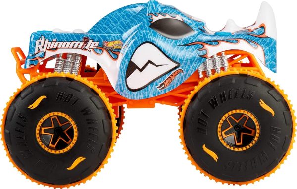 Hot Wheels RC Monster Trucks Rhinomite in 1:24 Scale, Remote-Control Toy Truck, All-Terrain Capabilities with Grip Action Tires, Full-Function RC - Image 6