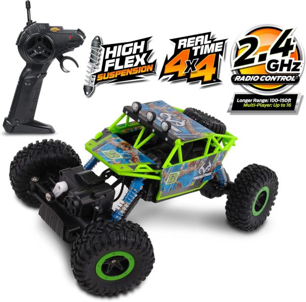 NKOK Realtree: 1:16 Scale RC: Rock Crawler - Edge Camo Green - 2.4 GHz Radio Control #81611, Competition Series, Real Time 4x4, Officially Licensed, Ages 6+ - Image 4