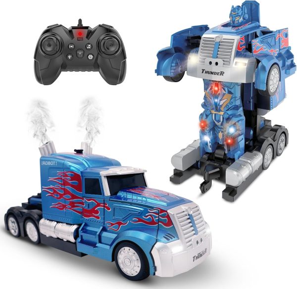 Kids Transforming Robot RC Truck Toys for Boys Ages 8-13 Years Remote Control Car Gift - Image 2