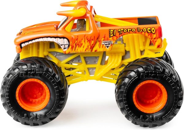 Monster Jam El Toro Loco vs Monster Mutt Monster Truck Duo Pack- True Metal 1:64 Scale Die-Cast Twin Showdown Pack- BKT Tires Work on All 1:64 Tracks- Authentic Collectible For Fans & Birthday Parties - Image 5