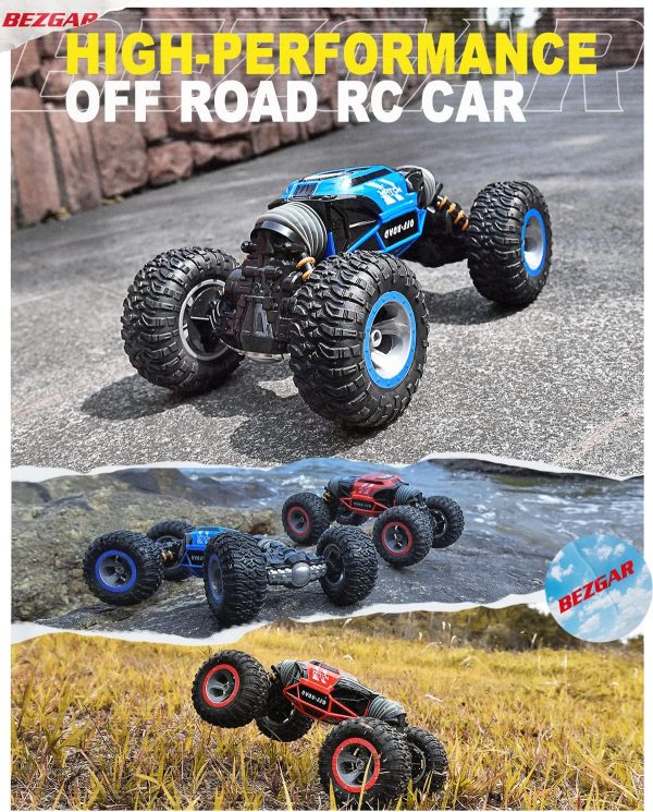 BEZGAR 1:14 Scale 4WD RC Crawler Truck - 15 Km/h All Terrain Electric Toy Car with Rechargeable Battery for Kids, Teens and Adults - Image 6