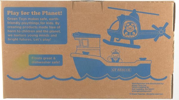 Green Toys Rescue Boat with Helicopter Red, 1 EA - Image 13