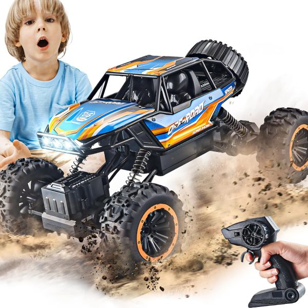 BEZGAR Monster Truck Toys - Remote Control Monster Truck with Light, RC Crawler for Adults, 1:12 Scale RC Truck with 45° Climbing, Remote Control Car for Boys - Image 2