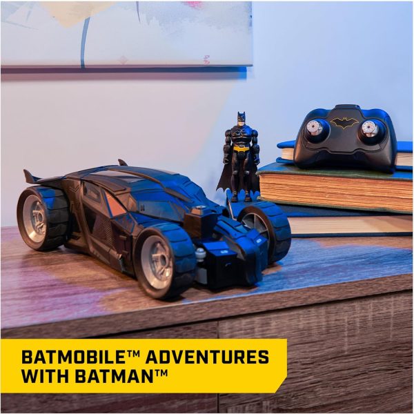 DC Comics, Batman Batmobile Remote Control Car, Easy to Drive, Compatible with Batman Figures, Kids Toys for Boys and Girls Ages 4 and Up - Image 3