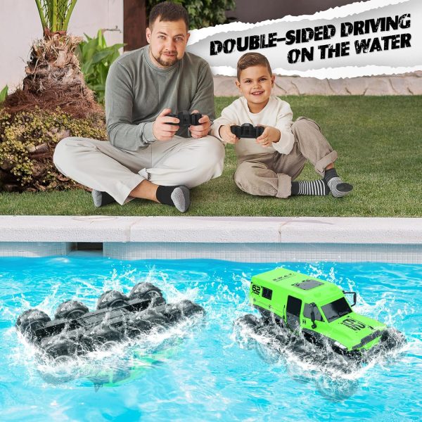 RC Trucks 8WD Offroad Waterproof,50Mins Playing Time Battery,1: 12 Large Remote Control Monster Truck for Boys Girls,Amphibious Gift Toy for Kids Age 6 7 8 9 10 11 - Image 4