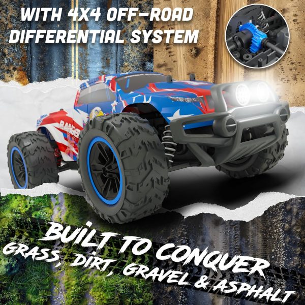 Fast RC Car 4x4 Truck - 36 mph 1:16 Brushless Motor Remote Control Car for Adults & Kids - Monster Off-Road, Durable, High-Speed Stunt with Extra Parts - Carro de Control Remoto - Image 6