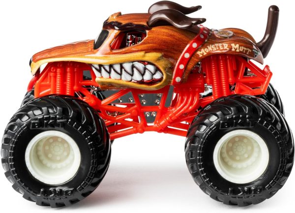 Monster Jam El Toro Loco vs Monster Mutt Monster Truck Duo Pack- True Metal 1:64 Scale Die-Cast Twin Showdown Pack- BKT Tires Work on All 1:64 Tracks- Authentic Collectible For Fans & Birthday Parties - Image 6