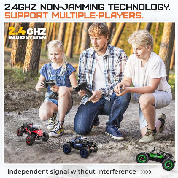 BEZGAR TB201 RC Cars-1:20 Scale Remote Control Car-2WD High Speed 20 Km/h Electric Toy Off Road Vehicle Monster Truck Crawler with LED Headlight and Rechargeable Battery for 4-7 Year Old Boys Girls - Image 6