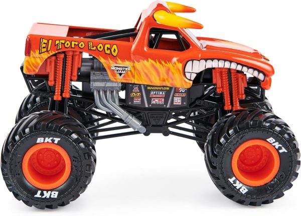 Monster Jam Official Monster Truck - El Toro Loco 1:24 Scale Die-Cast Vehicle - Chrome Rims and Tires For All Playsets - Collectible For Fans & Parties - Image 4