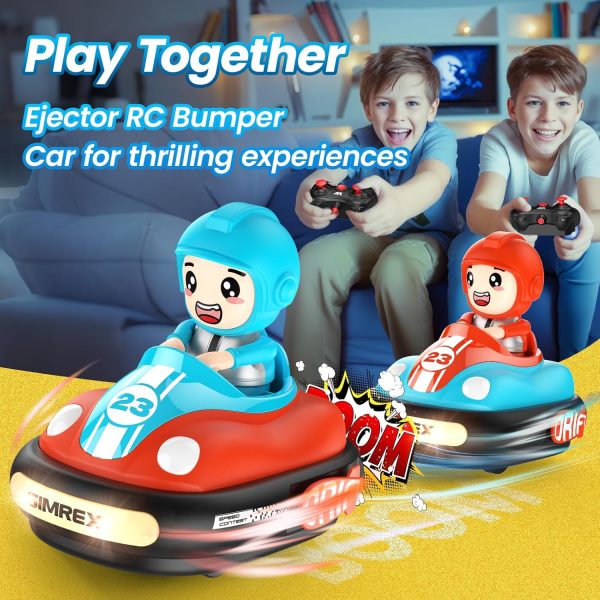 Remote Control Bumper Car for Kids,RC Bumper Car Toys with Light Music Sound, RC Battle Race Car Set of 2 Players,Gift for Toddler Boys and Girls - Image 4