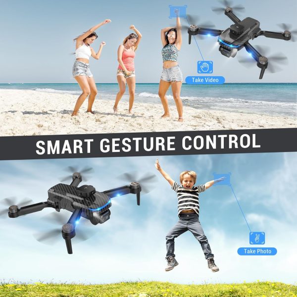 4K Drone for Kids Beginners,Emergency Stop,Headless Mode,Carrying Case,360 Flips,2 Batteries - Wireless Toys for Boys and Girls - Image 6