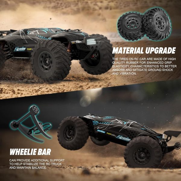 Hosim 1:10 Brushless RC Cars for Adults, 68+KMH Remote Control Car Fast, 4WD All Terrain Rc Trucks Off Road Waterproof Hobby Grade Large Racing Buggy Toy Gift Monster Trucks-Upgradeable to 3S Battery - Image 6