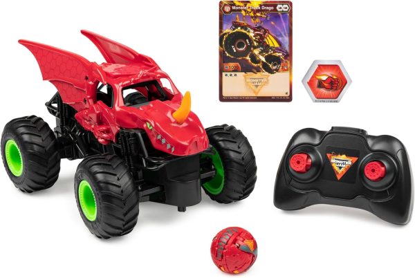 Monster Jam, Bakugan Dragonoid Remote-Control Monster Truck, Kids Toys for Boys and Girls Aged 4 and Up, 1:24 Scale - Image 2