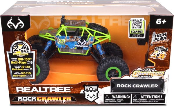 NKOK Realtree: 1:16 Scale RC: Rock Crawler - Edge Camo Green - 2.4 GHz Radio Control #81611, Competition Series, Real Time 4x4, Officially Licensed, Ages 6+ - Image 3