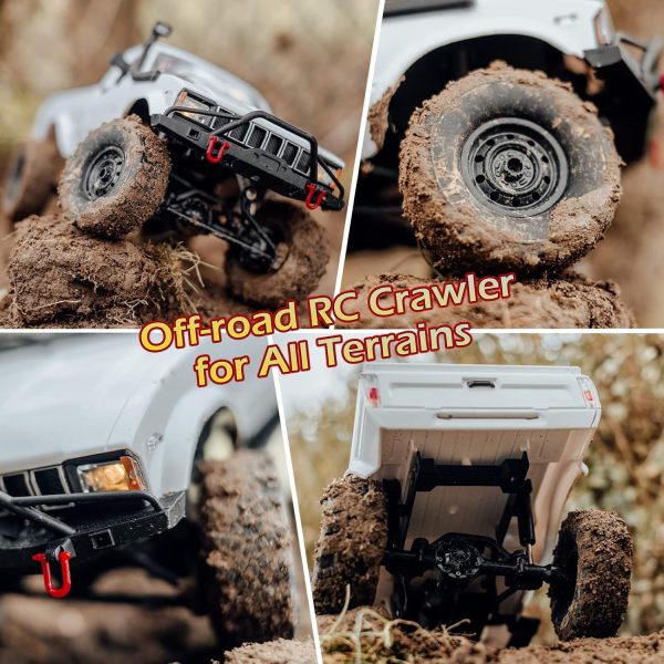 WPL C24-1 Remote Control Car Full Scale 1:16 4WD Off-Road Truck with Headlight RC Car, Climbing Vehicle Speed Model Toys… - Image 4