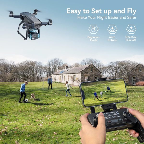 Bwine F7 GPS Drones with Camera for Adults 4K Night Vision, 3-Aix Gimbal, 2Mile Long Range, 75Mins Flight Time Professional Drone with 3 Battery, Auto Return+Follow Me+Fly Around+Beginner Mode for Kid - Image 7