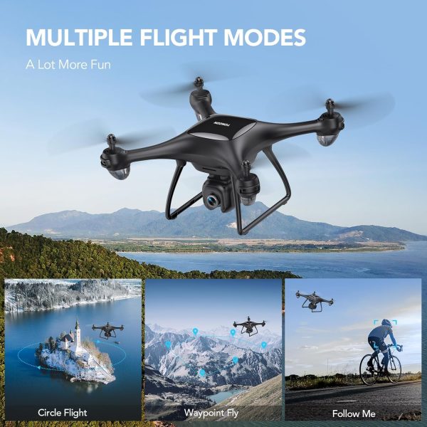 TOMZON P5G GPS Drones with Camera for Adults 4K, Under 249g, FPV Camera Drone with 5G WiFi Transmission for Beginner, Auto Return Home, Follow Me, Custom Flight, 36 Mins Fly Time, CarryBag, Black - Image 6