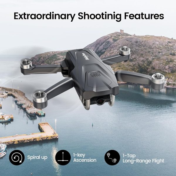 Holyton GPS Drone with Camera for Adults 4K,HT50 Quadcopter with Auto Return, Under 249g, FOV 120°, 5GHz Transmission, 2 Batteries 50-Min Flight Time, Follow Me, Foldable Drone, for Beginners - Image 10