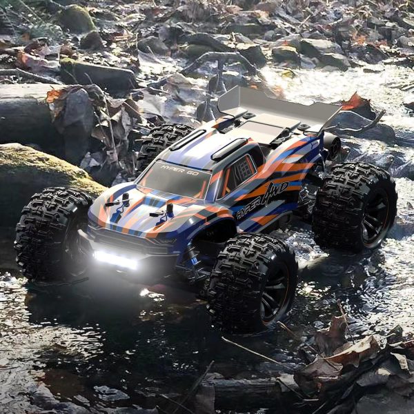 HYPER GO H16DR 1:16 Scale Ready to Run Fast Remote Control Car, High Speed Jump RC Monster Truck, Off Road RC Cars, 4WD All Terrain RTR RC Truck with 2 LiPo Batteries for Boys and Adults - Image 7