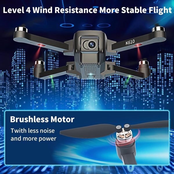 K610 GPS Drone with Camera for Adults 4K IMX SENS Camera SD Card 4k Drones for Adults, AIdrone Auto Return Home, Under 250g, GPS Drones for Beginners Brushless Drone 4k, RC Drone Follow Me Long Range - Image 8