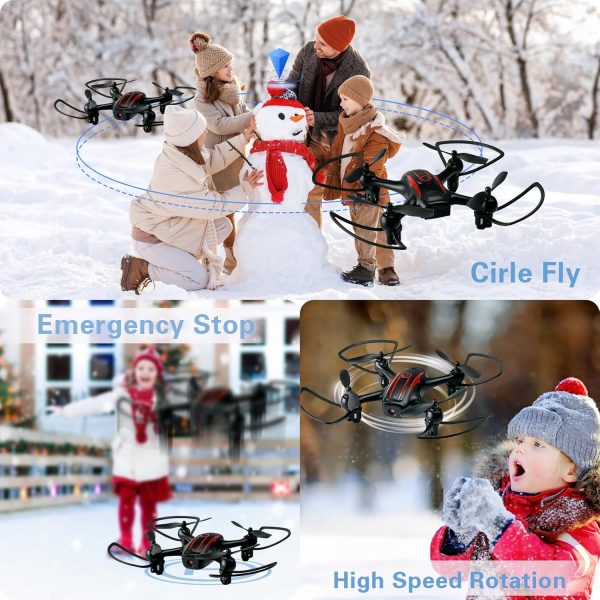 Drones for Kids 8-12, Drone with Camera 1080P for Kids Adults, FPV Drone with 2 Batteries, Mini Drone Gesture Photo, Wifi RC Quadcopter, 3 Speed Mode, 3D Flips, Altitude Hold, Kids Drones for Boys - Image 6