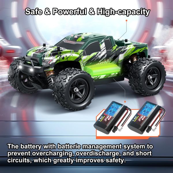 Rc Cars 1:18 All Terrain RC Car for Adults & Boys (18305), 4WD Off-Road RC Truck High Speed Fast 40+ KPH, 4X4 Waterproof Remote Control Car with 2 Rechargeable Batteries - Image 5