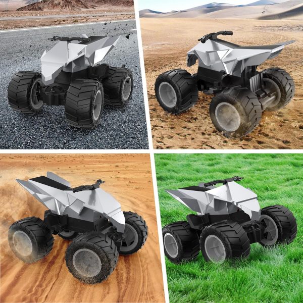 Remote Control Car for Kids, 1:14 RC Cybertruck Motorcycle,All-Terrain Rc Truck Motorbike for Boys and Girls Age 3+ - Image 3