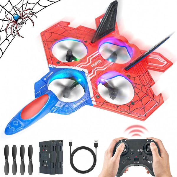 BEZGAR Drones for Kids | 2.4GHZ RC Plane, Spider Toys for Boys, Remote Control Spider, 6-axis Gyro Remote Control Airplane, RC Helicopter, 360° Flip Fighter Jet Toy, Toys for ages 8-13 - Image 2