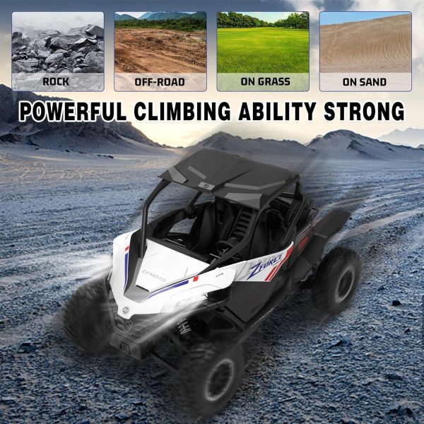 Remote Control Monster Truck 4WD Drift Car Off-Road UTV Vehicle RC Rock Crawler Truck All Terrain RC Car with 3 Speed 2 Powerful Battery Toy for Adults Kids Car Model Hobby - Image 4