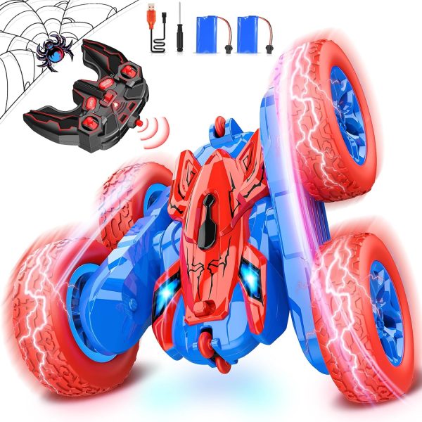 RC Cars Toys for Boys Ages 3-8 Kids Remote Control Stunt Car Toy Gifts for 4 5 6 7 8 9 10 Year Old Boy Girl Easter Birthday Gifts 360° Flip 4WD Car for Boys Age 4-6 5-7 Toddler Gift - Image 2