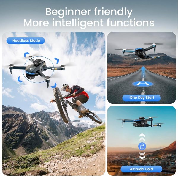 Brushless Motor Drone,90° Adjustable 4K FPV,APP control,40min Flight Time,Indoor Obstacle Avoidance,Optical Flow Positioning,Gesture Photography,360° Flip,Eyond-Range Loss Alert, Toys Gifts for Men Boys - Image 5