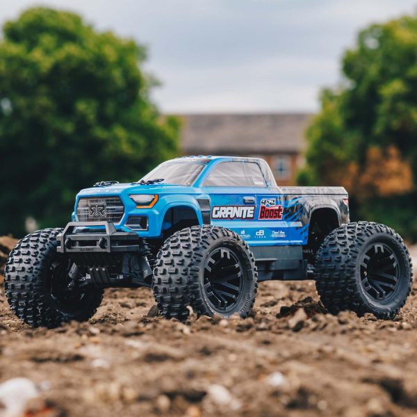 ARRMA RC Truck 1/10 Granite 4X2 Boost MEGA 550 Brushed Monster Truck RTR with Battery & Charger, Blue, ARA4102SV4T2 - Image 7