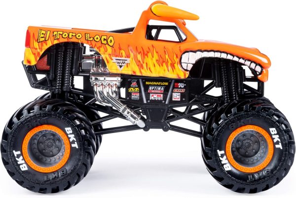 Monster Jam Official El Toro Loco Monster Truck Die-Cast Vehicle, 1:24 Scale - Image 4