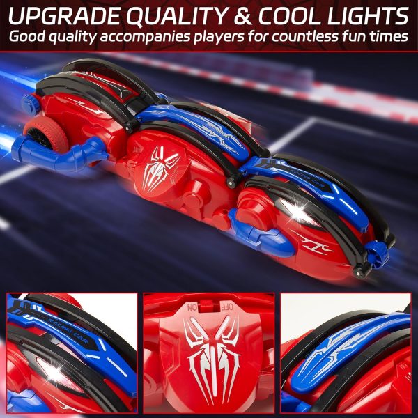 2.4Ghz Spider RC Cars with LED Lights, 360° Rolling Remote Control Car Rotating RC Stunt Car for Kids 6 7 8 9+ Year Old, Rechargeable Snake Car Indoor Outdoor Spider Toys for Boys 6 7 8-13 - Image 4